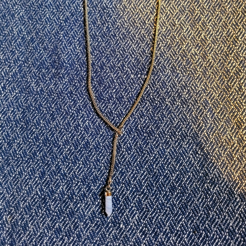 Coach crystal quartz pendant necklace